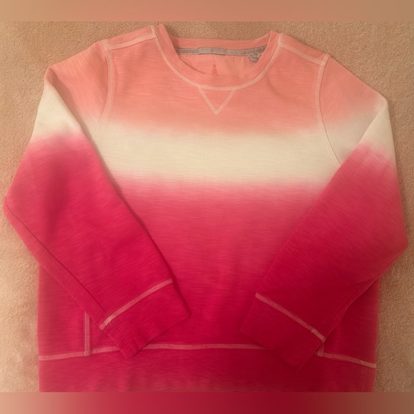 *SOLD*Tommy Bahama Tobago Ombré Pink Sweatshirt - Picture 4 of 13